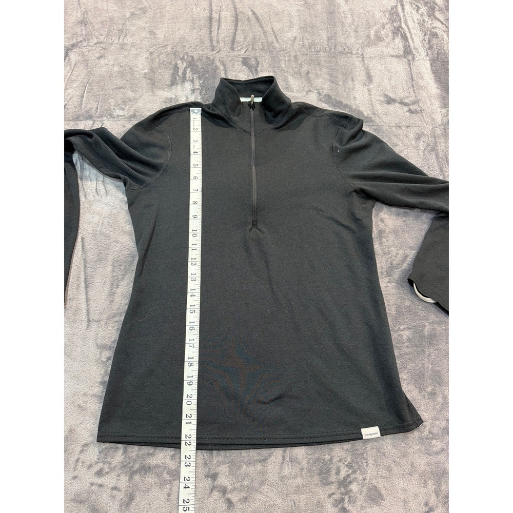 Patagonia Capilene 3 Midweight Base Layer Womens Black 1/4 Zip Top Small - Picture 5 of 7